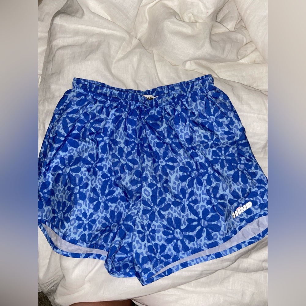 Blue flower Athletic shorts